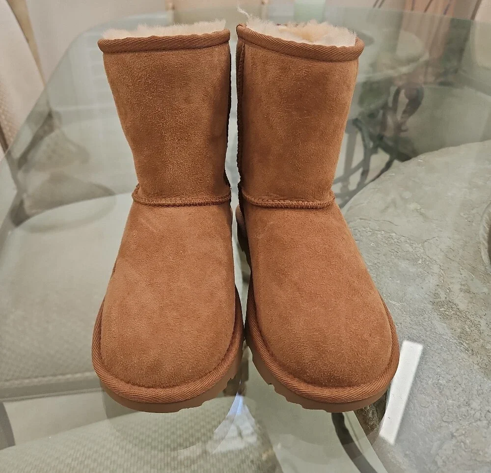 UGG Chestnut Suede Shearling Boots